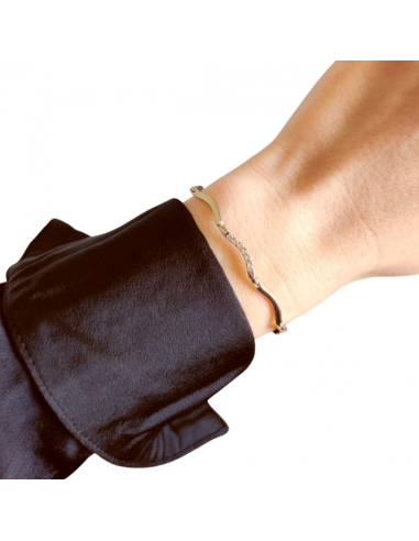 Pulsera oro blanco serpentenante