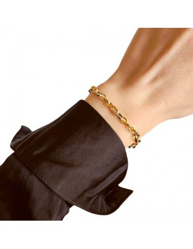 Pulsera oro tricolor fina