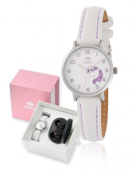 Reloj para niña de comunión con auriculares de regalo