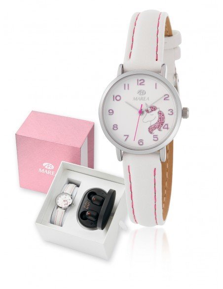 Reloj para niña de comunión con auriculares de regalo