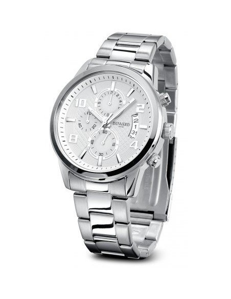 Reloj grande para hombre con esfera clara y cronógrafo