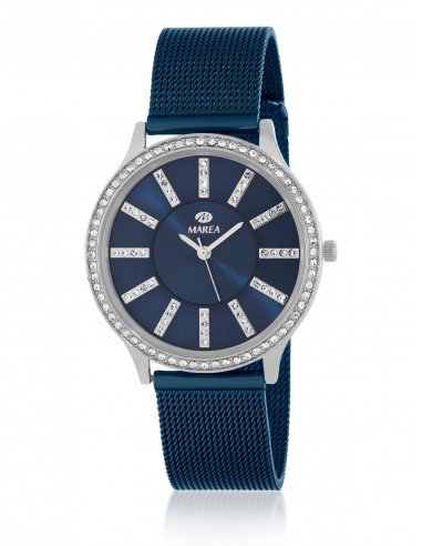 Reloj malla milanesa azul para mujer