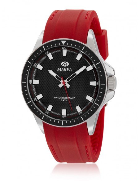 Reloj rojo y negro hombre