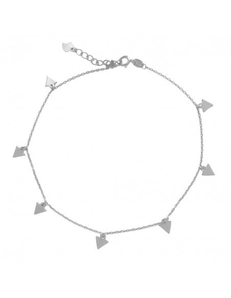Tobillera triángulos de plata