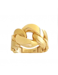 Anillo oro grande eslabones