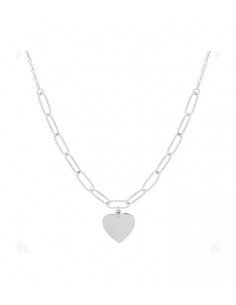 Collar eslabones y corazón