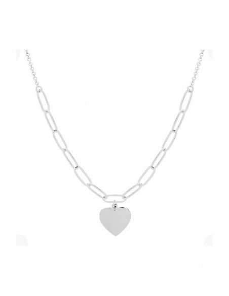 Collar eslabones y corazón