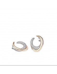 Pendientes de plata bicolor