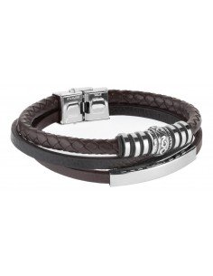 Pulsera triple de acero y...