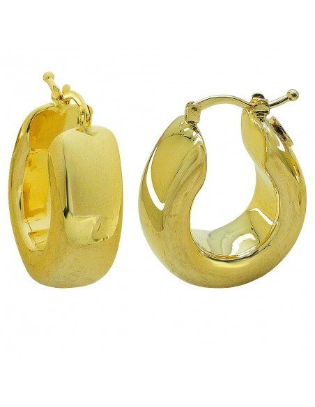 Pendientes grandes de aro en oro amarillo 18kts