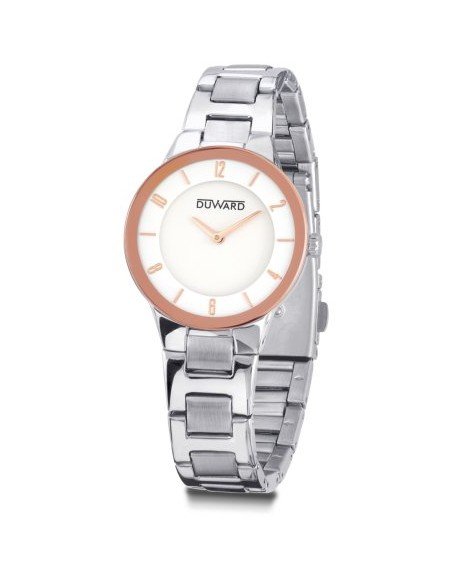 Reloj para mujer en acero y detalles cromados